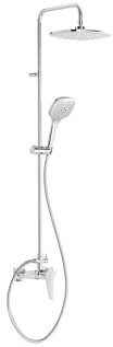 TRES 21819101 CANIGO PLUS Conjunto De Grifo Monomando Mural 2V Ducha Cromo