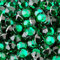 MajorCrafts 2000pcs 5mm ss20 Dark Emerald Green Flat Back Round 14 Facets Resin Rhinestones Arts and Crafts Embellishment Gems C38