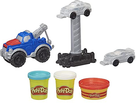 Play-Doh E6690 Wheels Abschleppwagen Spielzeug für Kinder ab 3 Jahren mit 3 Farben