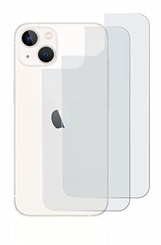 BROTECT Entspiegelungs-Schutzfolie für Apple iPhone 13 (Rückseite) (2 Stück) Matte Displayschutz-Folie, Anti-Reflex, Anti-Fingerprint