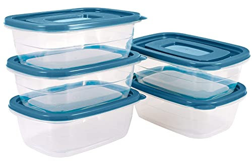 5PCS Rectangle Plastic Portion box Sets with Lids.Food Storage Box,Container Sets,Food Storage,Food Containers,Cereal Containers,use for refrigerator,School,Work and Travel,0.53 quarts(500ML) per box
