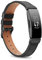 Fintie Armbänder kompatibel mit Fitbit Inspire 2/1/HR, weiches Echtleder, Ersatzarmband, Zubehör Armband, Schwarz