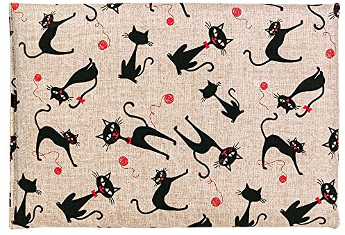 Kräuter Duftkissen 8-Kräuter 30x20cm Katze-Mimi + Bio-Inlett, 100% naturrein. Kräuterkissen mit Salbei, Anis, Kamille, Pfefferminze, Thymian, Rosmarin, Melisse, Lavendel