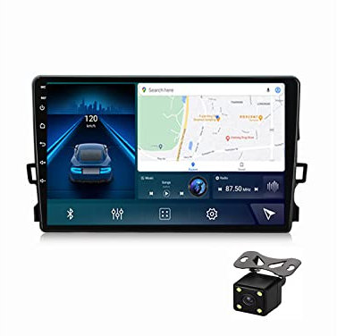 HUEGU 9 Zoll Touchscreen 2 DIN-Autoradio Für Toyota Auris 2006-2012 Auto Stereo Audio Radio Head Unit Unterstützt Rückfahrkamera/Lenkradsteuerung/FM Radio/1080P Video,M300s 3g+32g