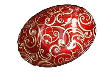 BRANDANI - Coppetta Ciotola Piatto Filo d'oro 21 cm Rosso Vetro 52738