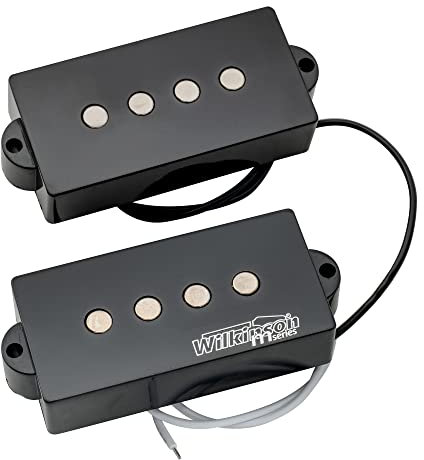 Wilkinson WOPB Vari Gauss Keramik 4-Saiter Precision Bass Humbucker Tonabnehmer Pickups Set für PB Style E-Bass, Schwarz