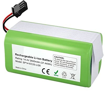 YAXRO Batería de Repuesto de 14,4 V 2600 mAh, Compatible con Conga Excellent 990 1090 1790 1990, Deebot N79S N79 DN622, Robovac 11 Tesvor X500