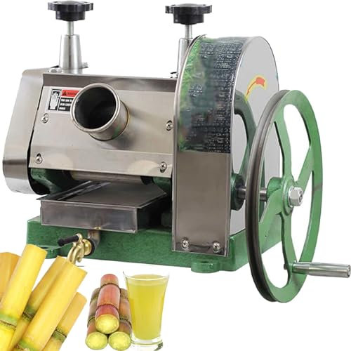 GCCSSBXF Sugar Cane Juicer Machine – Commercial Sugarcane Press Extractor Crusher Squeezer With Stainless Steel Rollers & Handwheel For Home Shops