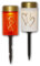 world-trading-net - 2er Set Solar LED Grablicht HERZ, weiß und rot, Höhe 12cm, Durchmesser 7cm, Dämmerungssensor, mit Erdspieß