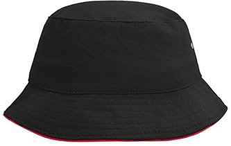 Trendiger Hut aus weicher Baumwolle Black/red, Gr. S/M