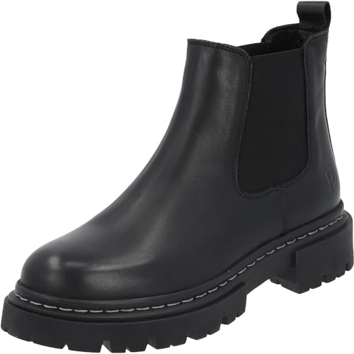 Palado Chelsea Boots Damen Arnu – moderne Boots Made in Portugal - bequeme Stiefel - leicht gefütterte Winterschuhe Schwarz UK8 - EU41