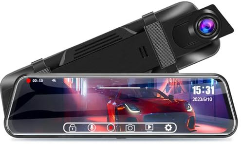 Digital Rückspiegel mit Dashcam DVR & Rückfahrkamera 10 Touchscreen