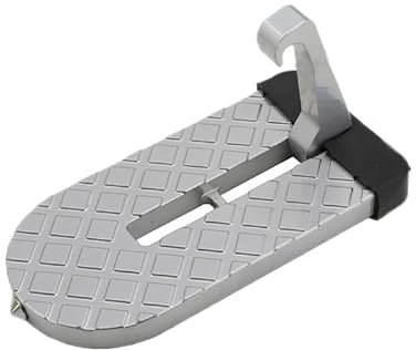 XTRAFAST Auto Türstufe Klappbare Autotür Pedal Klappleiter SUV RV Türpedal Haken auch geeignet für Jeep Silber
