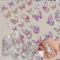 TELAIN Schmetterling Nagelkunst Sticker Aufkleber - Rosa Schmetterling 5D Geprägte Nagelaufkleber, Selbstklebende Maniküre-Zubehör für Frauen und Mädchen DIY Nageldekorationen