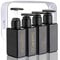 Travel Bottles Travel Accessories Toiletries 4 Pack 3.7oz/110ml Travel Shampoo and Conditioner Bottles Empty Plastic Pump Bottle Dispenser Travel Size Bottles (3labels &1blank Black)