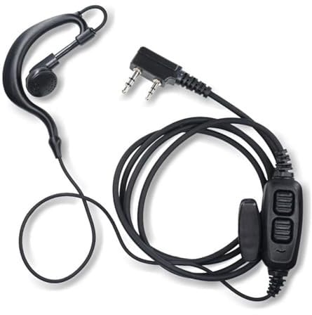 Hattba Double Push To Talk Earpiece Earphone For 82 Series 82 82HP Radio 2 Pin Plug Walkies Talkies Headsets Adapter