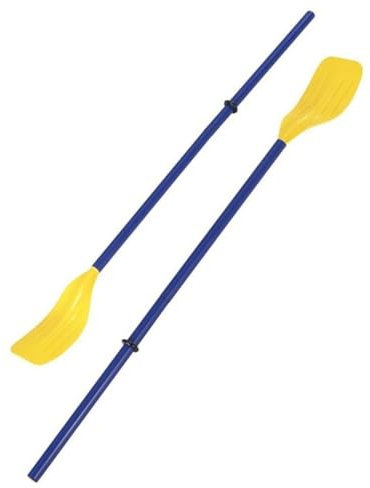 COPPIA REMI STRUTTURA IN PLASTICA CM 124 PER CANOTTO GONFIABILI DIAM. CM 2,5 COLORE NERO - GIALLO