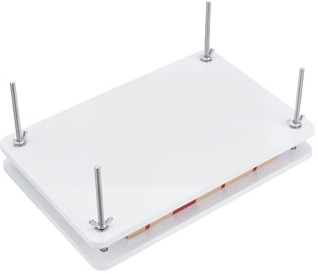 UNICRAFTALE Presse à Livres Portable Rectangle en Bambou Noir Outil de Reliure Machine à Presser Papier Plat pour Fournitures de Reliure Presse à Papier pour Reliure Manuelle