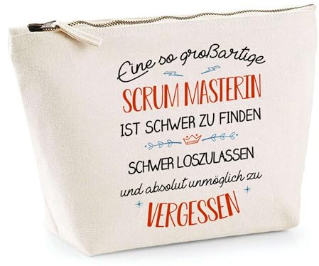 Kosmetiktasche Großartige Scrum Masterin - praktische Schmink- & Kulturtasche für Make-up & Reise - Geschenk zum Ruhestand, Abschied oder Geburtstag für Kollegin oder Chefin