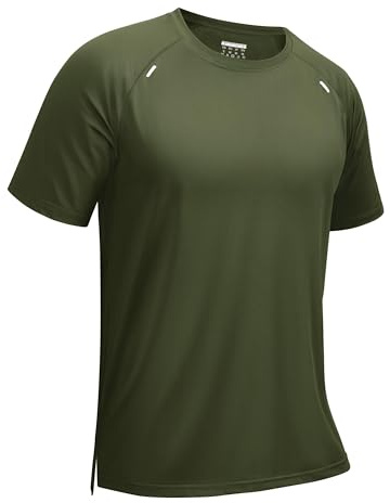 TACVASEN Sport Tshirts Herren Atmungsaktiv Schnelltrocknend Funktionsshirt | Kurzarm Laufshirt, Herren Wandershirt, Sommer Gym Shirt, Tennis Shirt, T-Shirt Herren