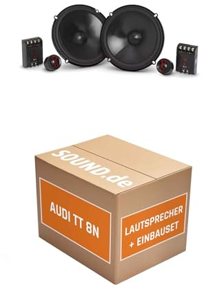 Lautsprecher Boxen Einbaupaket für JBL Stage3 607CF kompatibel mit Audi TT 8N vorne | 2X Tief-Mitteltöner 2X Hochtöner
