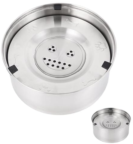 CAISHOW 3L/106 oz Dog Water Bowl No Spill, Stainless Steel No Spill Water Bowl for Dogs, Slow Water Dog Bowl, No Splash Dog Water Bowls for Dogs, Cats