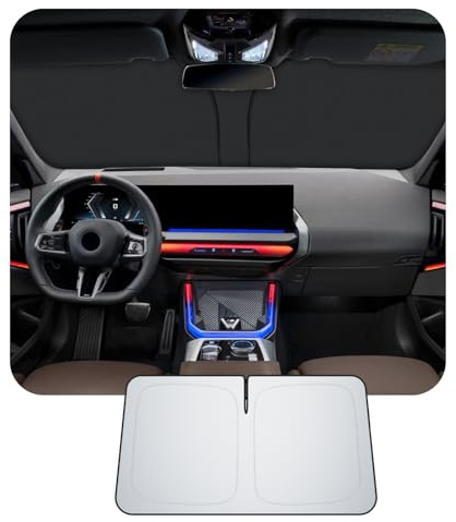 [Upgrade] CDEFG Kompatibel mit BMW X3 G45 2025 2026 Facelift Sonnenschutz Abdeckungen Frontscheibe Sonnenschirm Vordere Schallwand Windschutzscheibe Auto Sonnenblende Zubehör