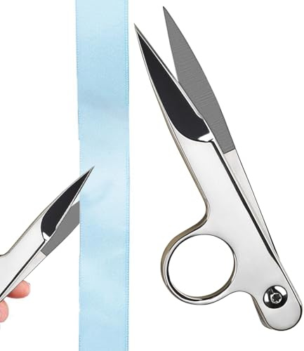 Fadenschere - 12cm Kleine Edelstahl Nähschere Mit Komfortgriff | Multifunktionales Schneidewerkzeug Für Handarbeit Nähen Sticken Häkeln Basteln Schneidern Stoffe Garn