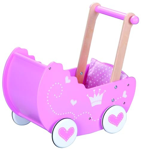 Lelin Holz Prinzessin Puppe Kinderwagen Buggy Kinderwagen Mädchen Kinder Pretend Play