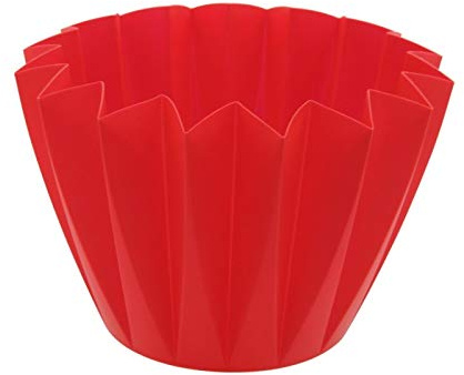 10 x Pflanztöpfe Adonis _ Blumentopf Übertopf aus Kunststoff in tollen Farben – für Balkon, Garten, Fensterbank, Innen- & Außenbereich – wetterfest, leicht, moderne Farben & Form (Ø 11 cm - Rot)