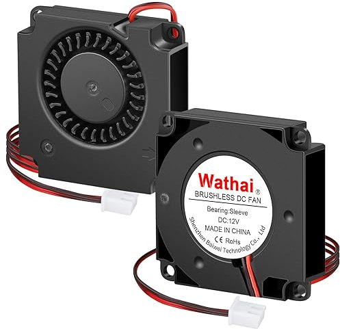 Wathai 4010 Blower Fan 12v Centrifugal Fan 40mm Computer Case Tiny Micro Turbine 40x40x10 for DIY 3D Printer Cooling 2 Pack