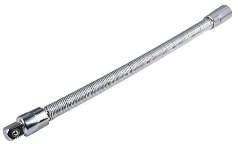 KATUR Flexible Socket Extension Ratchet, Flexible Extension Bar Set, Bendable Elastic Joint Head Post Connecting Link, Shaft Drive Adapter Bit Holder (1/2 Inch Shank 350mm Length)