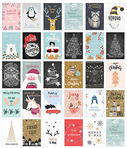 Edition Seidel Set 30 Weihnachtspostkarten Weihnachten Karten Postkarten Weihnachtskarten