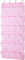 MISSLO Kids Over Door Hanging Shoe Storage Organiser Baby Closet Storage Rack Breathable 24 Large Mesh Pockets for Toddler Girl, Pink