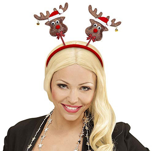 NET TOYS Lustiger Rentier Haarreifen mit Glöckchen - Braun - Origineller Unisex-Kopfschmuck Elchgeweih auf Reif - EIN Highlight für Weihnachten & Weihnachtsfeier