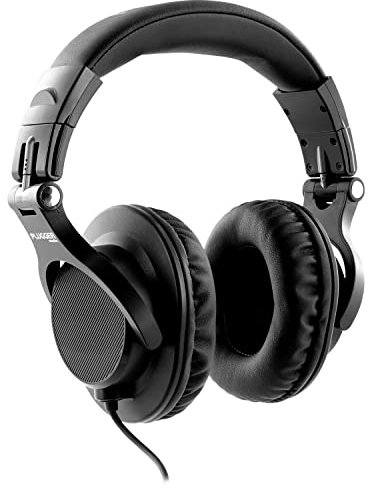 Plugger Studio DJH40 Professional Studio Headphones DJ Wired Headphones Black Headphones Monitoring Headphones Comfortable Closed Headphones for DJ, Home Studio, Tablet Smartphone Computer. Very Good