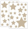 WANDKIND STERNEN SET Kinderzimmer 36 Stück Sterne Aufkleber Sternenhimmel zum Kleben Stern Wandtattoo Wandaufkleber Sticker Wanddeko (Beige)