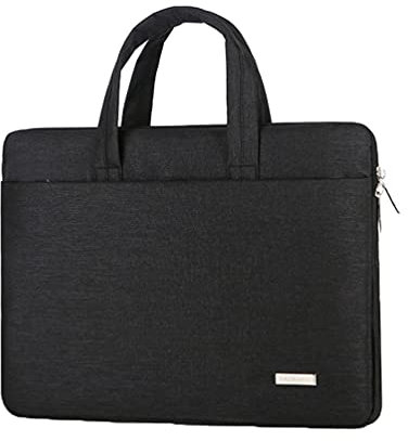 Angyu Laptop Tasche Zoll Notebooktasche Aktentasche Tasche Schulter Umhängetasche Wasserabweisend Satchel Bussiness Laptoptasche (Schwarz#2,35*25*3cm)