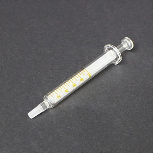 10 Stück wiederverwendbare Glasspritzen, 1 ml Glasspritze, Standarddurchmesser, Kaliber-Injektor, Laborprobe