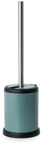 Blue Canyon Santorini Mini Toilet Brush & Holder for Bathroom, Flexible Toilet Bowl Plastic Brush Head for Deep Cleaning, Compact Size, Elegant Design – Mint Green