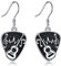POPLYKE Sterling Silber Plektrum Musik Klassische Gitarre Ohrh?nger Vintage Punk Gitarre Ohrh?nger für Damen