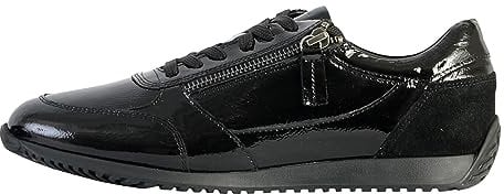 Geox D Calithe A, Mocasines Mujer, Negro, 38 EU