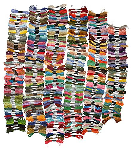 Cyrank 447 Farben Stickgarn, regenbogenfarbenes Stickgarn für Kreuzstichgarn, Armbandgarn, Bastelgarn