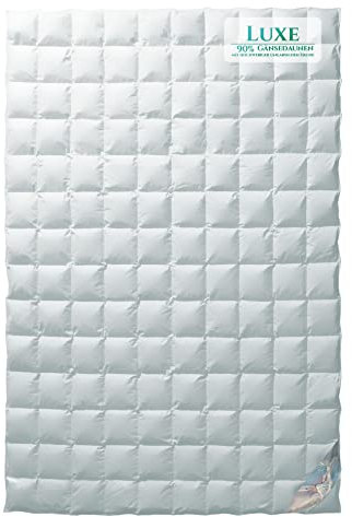 Aura® Luxus Daunen Sommerdecke 135 x 200 cm leicht | Luxe 90% Gänsendaunen, ungarische Klasse I | Oeko-TEX Standard 100 Baumwolle allergikergeeignet Sommerdecken Bettdecken