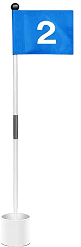Yusheng Golf Flag Set, Putting-übungsgrünflaggenstock Loch Cup Set, Golffahne Mit Golfloch,Abnehmbares Golf-Putting Professional Golf Flagge