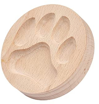 CHGCRAFT Paw Print Muster Holz Ton Stempel für DIY Kreation Ton Werkzeug Ton Töpfer Werkzeug
