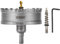 Mollom (91mm | 3-9/16) Scie cloche en carbure pour usage intensif avec 2 forets pilotes, coupe l'acier inoxydable, l'acier doux, le fer, le cuivre, le laiton et le plastique