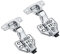 Bohaner Lot de 2 charnières d'angle à 165 degrés avec amortisseurs pour meubles, armoires de cuisine, penderie, porte d'armoire, argent