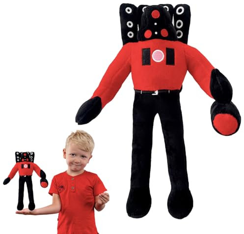 POPOYU Peluche de inodoro Skibidi de 30 cm, figura de peluche de Skibidi, 120 g de Skibidi, divertido inodoro de peluche, muñeca de peluche, regalo para niños, Halloween (TV Man)
