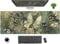 Kawaii Desk Mat Cats Forest Sage Green Desk Mat Anime XL Tropical Leaves Office Decoration Keyboard Laptop Mouse Pad for Women 80x30cm